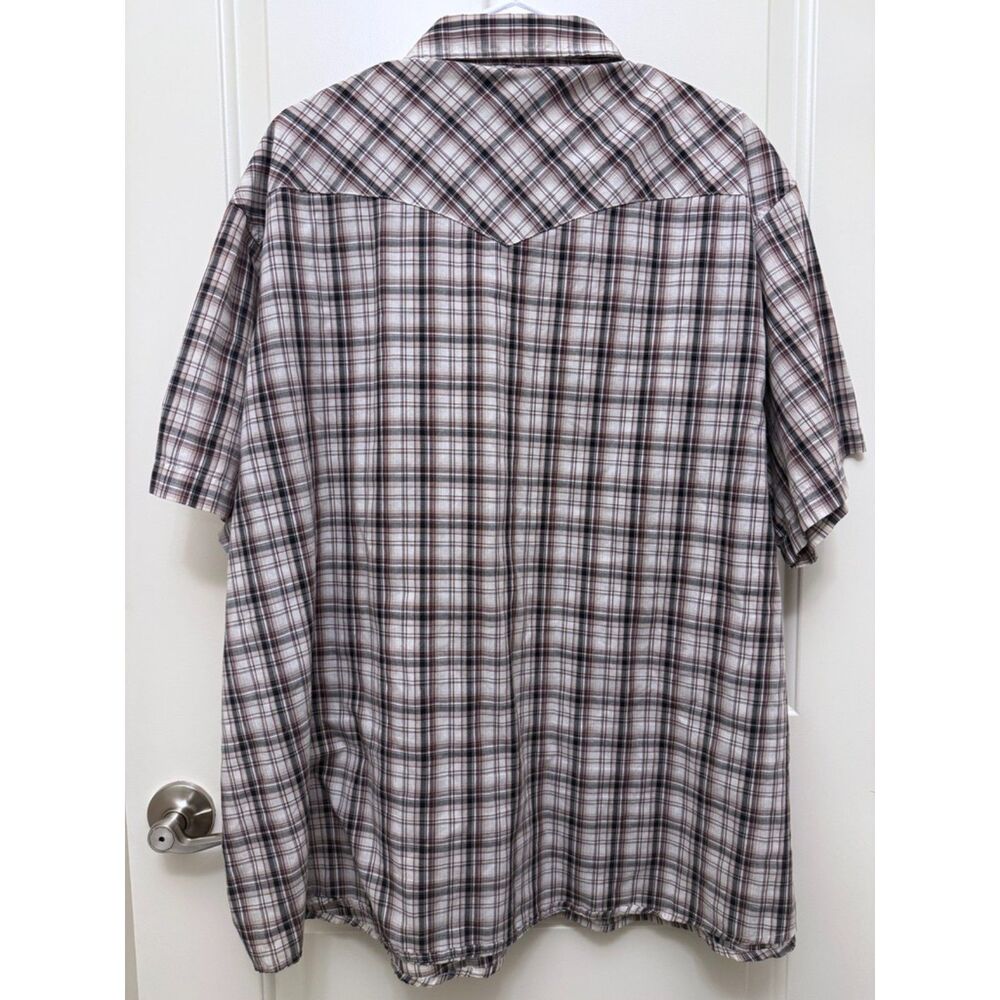 Wrangler Western Fashion Plaid Snap Shirt 3XL - Picture 3 of 5